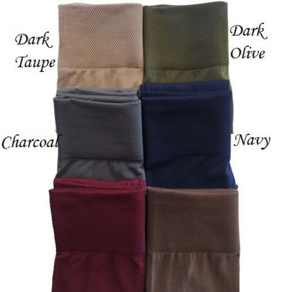 Burgundy High waisted tummy control fleece le…